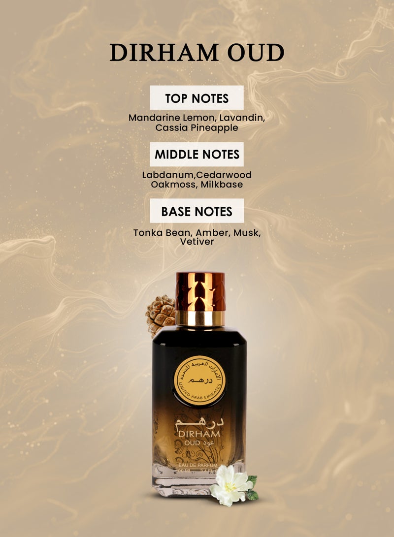 mahabub DIRHAM OUD Eau De Parfume For Men - 100ML, Long-Lasting Woody Spicy Fragrance - Image 2