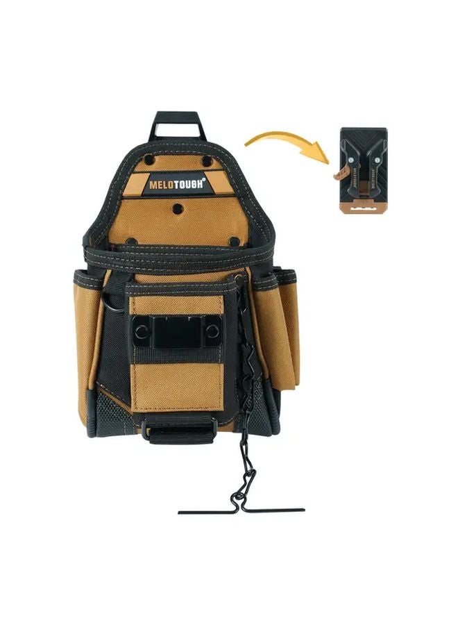 Khaki Electrician Tool Belt With Quick Detach Clip 1680D Fabric Multiple Tool Loops - Image 1