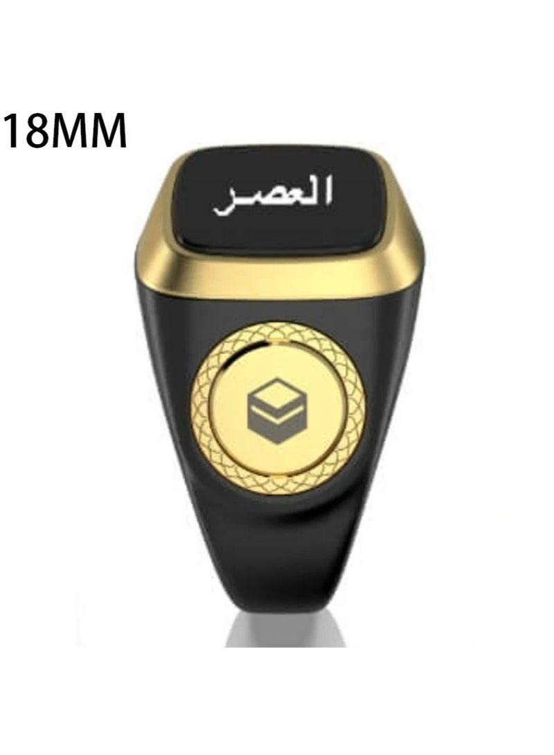 UMEOX Smart Tasbih Plastic Zikr Lite Ring Black 18MM - Image 1