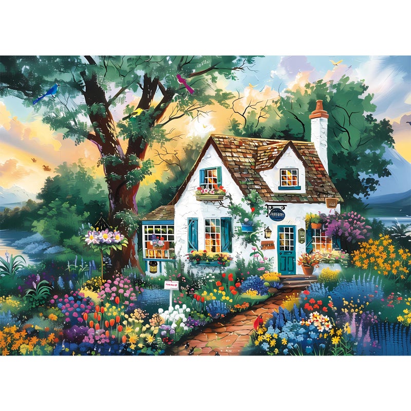 Nitktaia 500 Pieces Jigsaw Puzzles for AdultsBeautiful Garden Patio Puzzle for Adult ElderlyRecycled Paper Puzzle 500 PiecesGlossy Sturdy Pieces Challenging Family Game Great Gift Idea 205x15in - Image 3