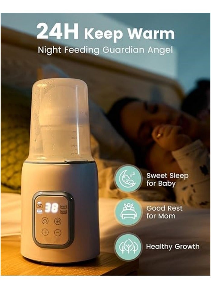 Bottle Warmer,  8-in-1 Fast Baby Milk Warmer with Timer for Breastmilk or Formula, Accurate Temperature Control, with Defrost, Sterili-zing, Keep, Heat Baby Food Jars Function - Image 2