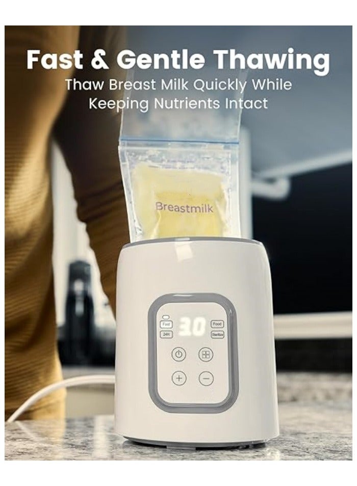 Bottle Warmer,  8-in-1 Fast Baby Milk Warmer with Timer for Breastmilk or Formula, Accurate Temperature Control, with Defrost, Sterili-zing, Keep, Heat Baby Food Jars Function - Image 4