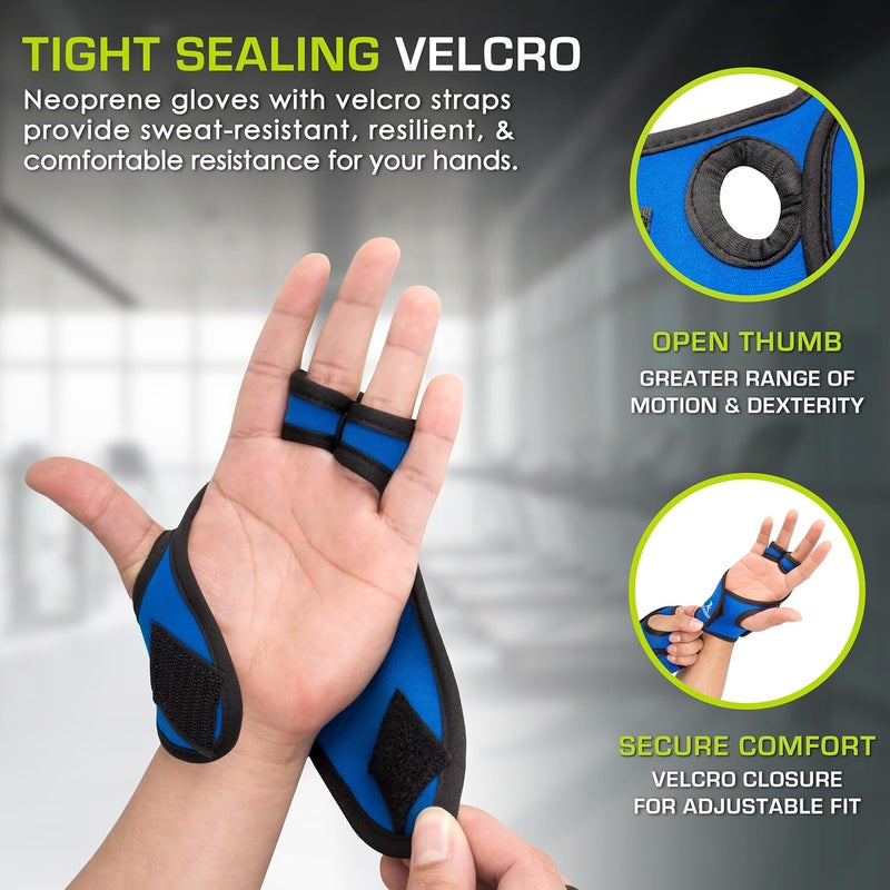 ProSourceFit Weighted Gloves, Pair of Heavy Duty 2 lb. Neoprene for Sculpting and Aerobics - Image 3