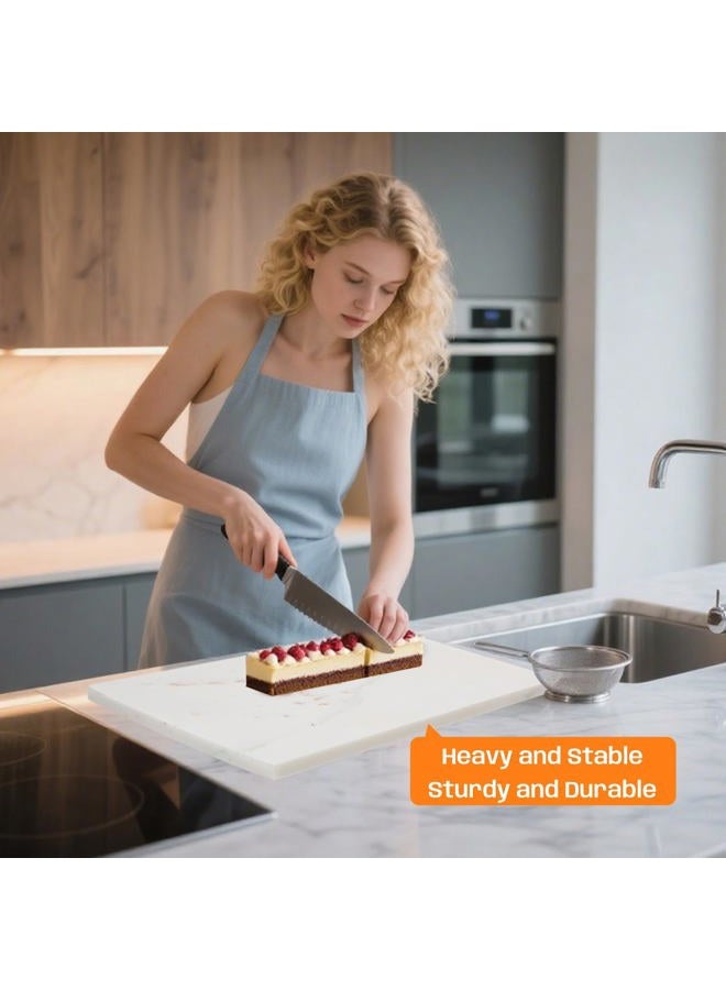 Adolif Marble Cutting Board, Large Marble Slab Pastry Board With Non-Slip Feet For Baking, Cheese, Charcuterie, Chocolate, 16x20 Inch - Image 5