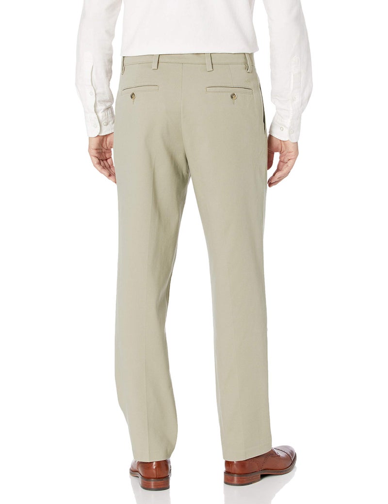 Dockers Men's Classic Fit Easy Khaki Pants-Pleated (Standard and Big & Tall), Cloud, 44W x 29L - Image 4