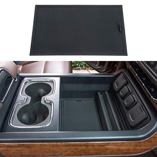 JKCOVER Center Console Organizer Compartment Cover Compatible with 2014 2015 2016 2017 2018 2019 Sierra 1500 2500HD 3500HD Denali Silverado Secret Pocket Lid Hidden Tray Accessories(Black) - Image 1
