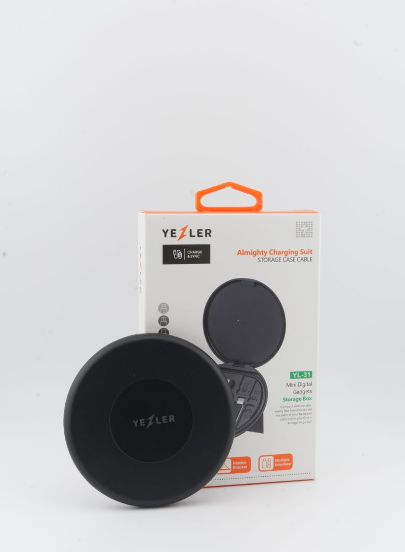 Yezler Travel Multi-Functional 6 In 1 Data Cable Storage Box Set USB Cables - Image 2