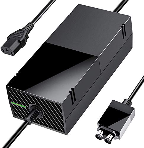 SUMLINK Power Supply Brick for Xbox One, AC Adapter Cable Replacement Kit for Xbox One Console Games, Auto Voltage 100-240V, Black (Brick+2*Cable) - Image 3