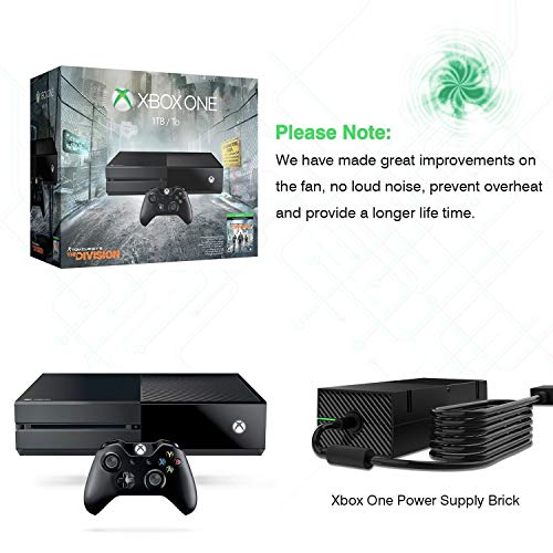 SUMLINK Power Supply Brick for Xbox One, AC Adapter Cable Replacement Kit for Xbox One Console Games, Auto Voltage 100-240V, Black (Brick+2*Cable) - Image 5