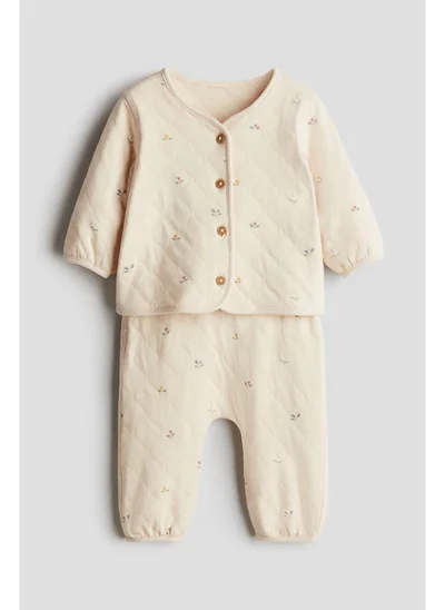 H&M 2-piece quilted jersey set