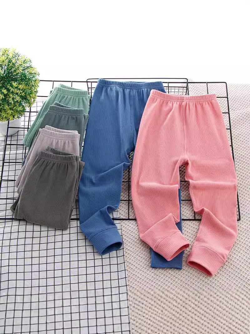 24 Children'S Warm Pants Girls Boys Big Children Single Autumn Pants Sanding Base Home Pants Pajamas Pants - Image 2