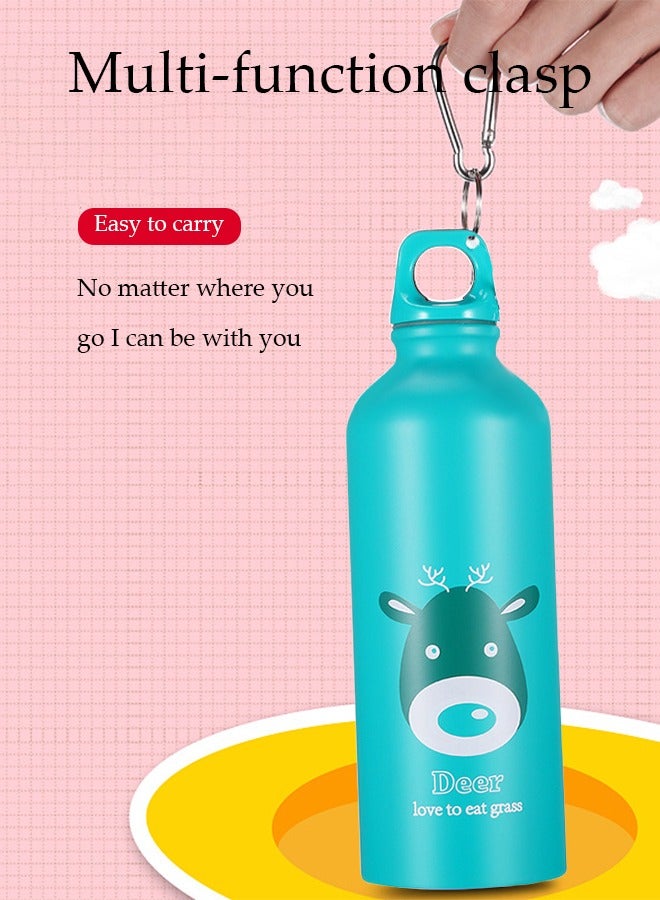 Loquat Aluminum Water Bottle, Camping u0026 Hiking Hydration Canteens - Narrow Straw Lid u0026 Boot - Leak Proof Vacuum Insulated Stainless Steel - Hot u0026 Cold Double Walled Sports Water Bottle 500ML - Image 3