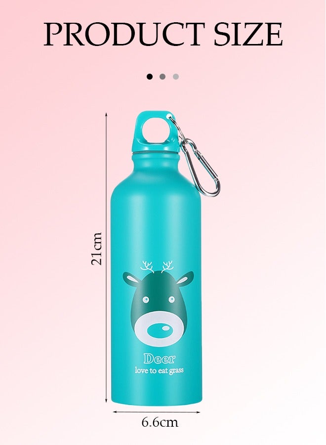 Loquat Aluminum Water Bottle, Camping u0026 Hiking Hydration Canteens - Narrow Straw Lid u0026 Boot - Leak Proof Vacuum Insulated Stainless Steel - Hot u0026 Cold Double Walled Sports Water Bottle 500ML - Image 5