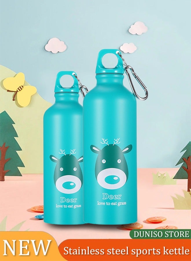 Loquat Aluminum Water Bottle, Camping u0026 Hiking Hydration Canteens - Narrow Straw Lid u0026 Boot - Leak Proof Vacuum Insulated Stainless Steel - Hot u0026 Cold Double Walled Sports Water Bottle 500ML - Image 1