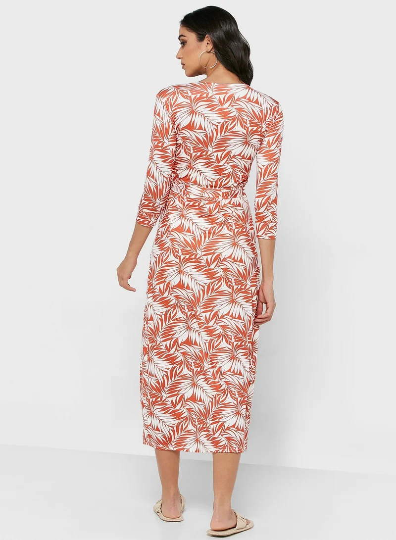 ELLA Printed Wrap Dress