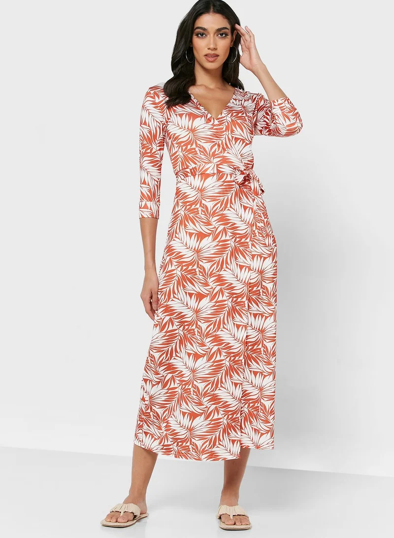 ELLA Printed Wrap Dress