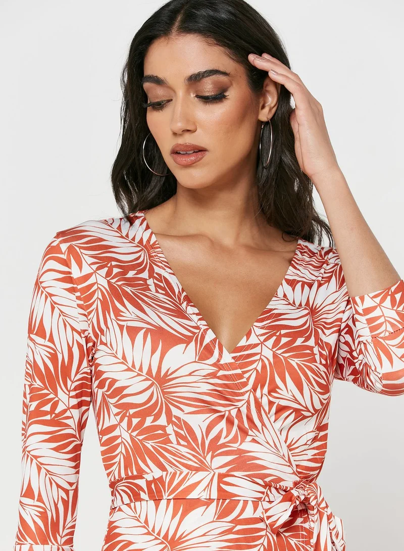 ELLA Printed Wrap Dress