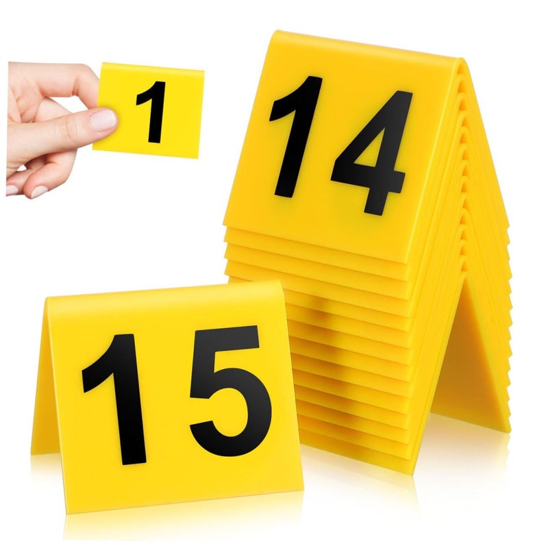 15 Pack Black Plastic Table Number Markers for Wedding Party and Events - Image 2