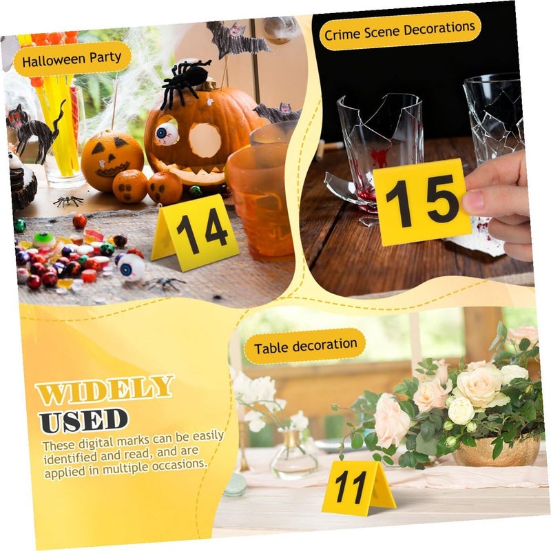 15 Pack Black Plastic Table Number Markers for Wedding Party and Events - Image 4