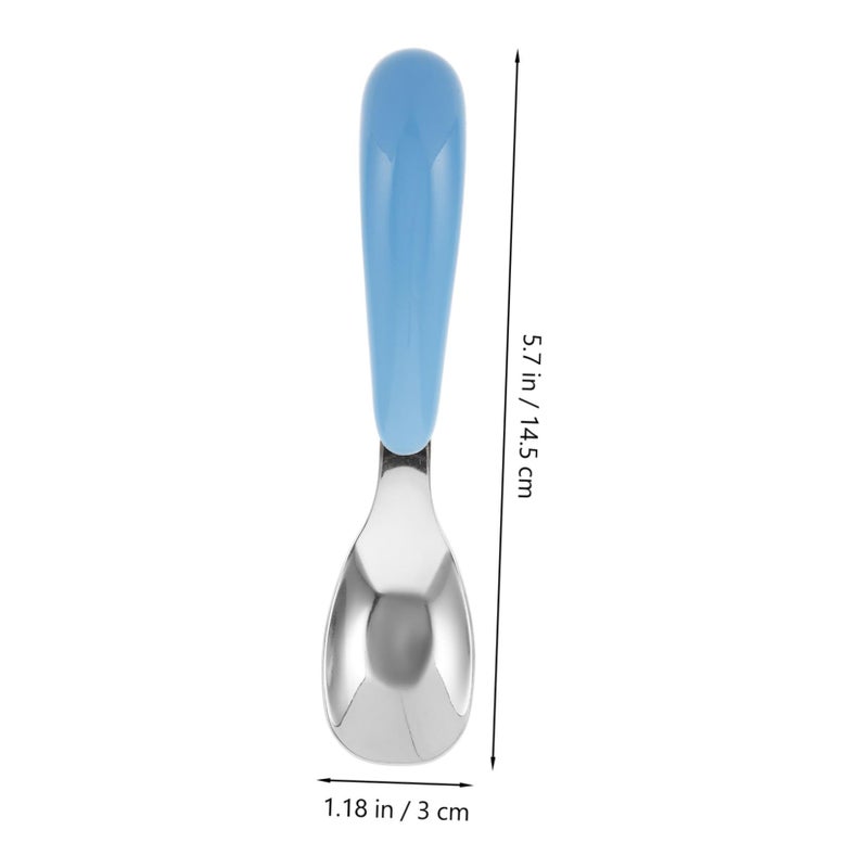 3Pcs Stainless Steel Feeding Spoons Ergonomic Learning Cutlery For Babies Introducing Solid Foods - Image 3