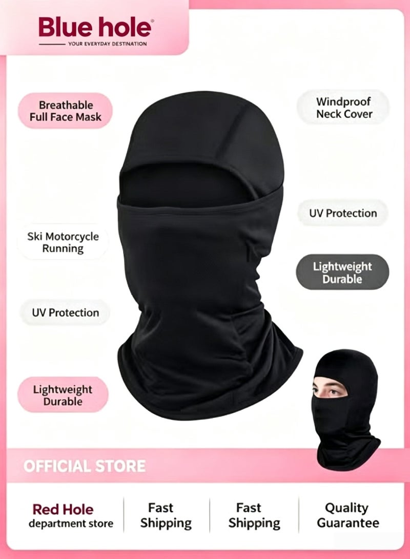 BlueHole Breathable Full Face Mask for Skiing, Motorcycle, Running, and UV Protection – Lightweight & Durable - Image 1