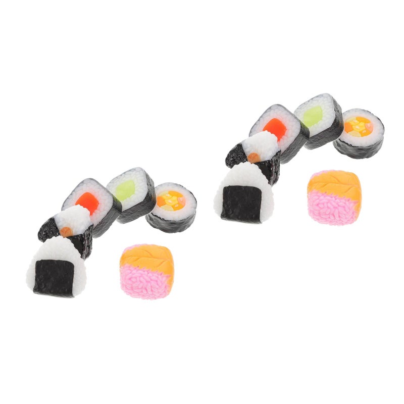 12 pcs Fake Sushi: Realistic Japanese Sushi Food Models - Lifelike Onigiri Triangle Props for Photography Display and Teaching - Japanese Scene Decoration - Image 1