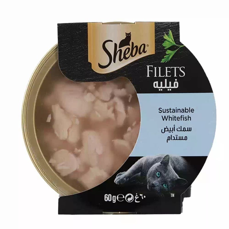 Sheba Filets Wet Cat Food With Sustainable Whitefish Flakes- 60gms