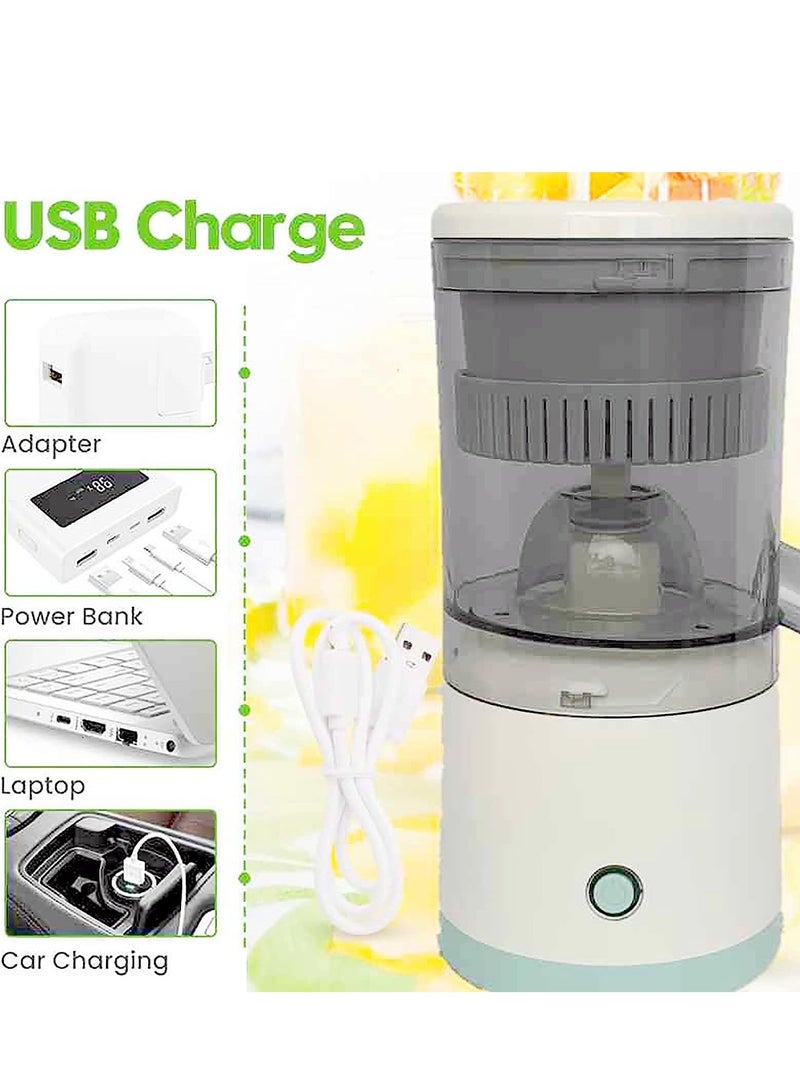 ELTRAZONE Wireless Fully Automatic Electric Juicer, 700ML Portable Blender, Mini Juicer with Pomace & Juice Separation, Over 90% Juicing Rate, BPA Free – Ideal for Passion Fruit, Lemon, Orange, Pears  - Image 3