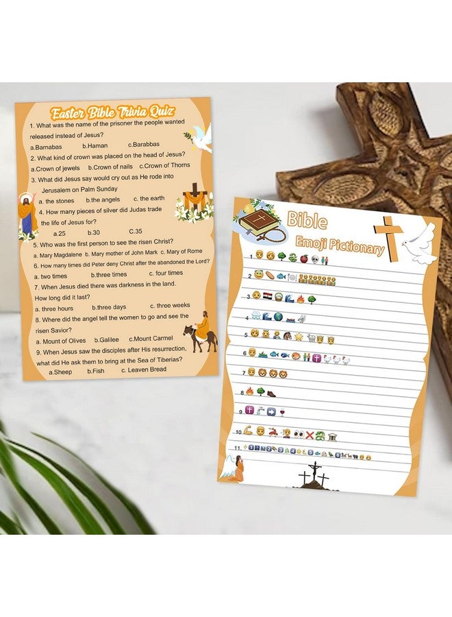 MLOLM 104 Pcs Bible Game Cards Bible Trivia Quiz Game Cards Christian Party Game for Adults and Family Religious Activities Games for Vacation Bible School Sunday Church Easter Favors Supplies Jesus - Image 3