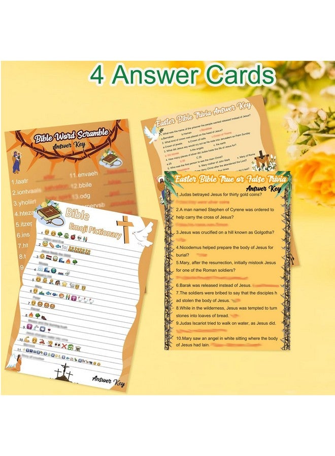 MLOLM 104 Pcs Bible Game Cards Bible Trivia Quiz Game Cards Christian Party Game for Adults and Family Religious Activities Games for Vacation Bible School Sunday Church Easter Favors Supplies Jesus - Image 4