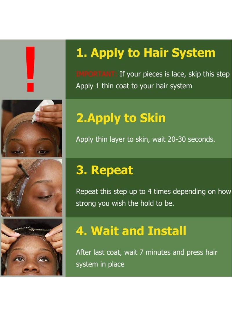 إستيل لاصق شعر مستعار دانتيل 1.3 أونصة غراء شعر آمن وغير سام وغير مرئي لقطعة شعر بولي ودانتيل إغلاق شعر مستعار دانتيل أنظمة شعر مستعار أمامي اللون 5 - Image 5