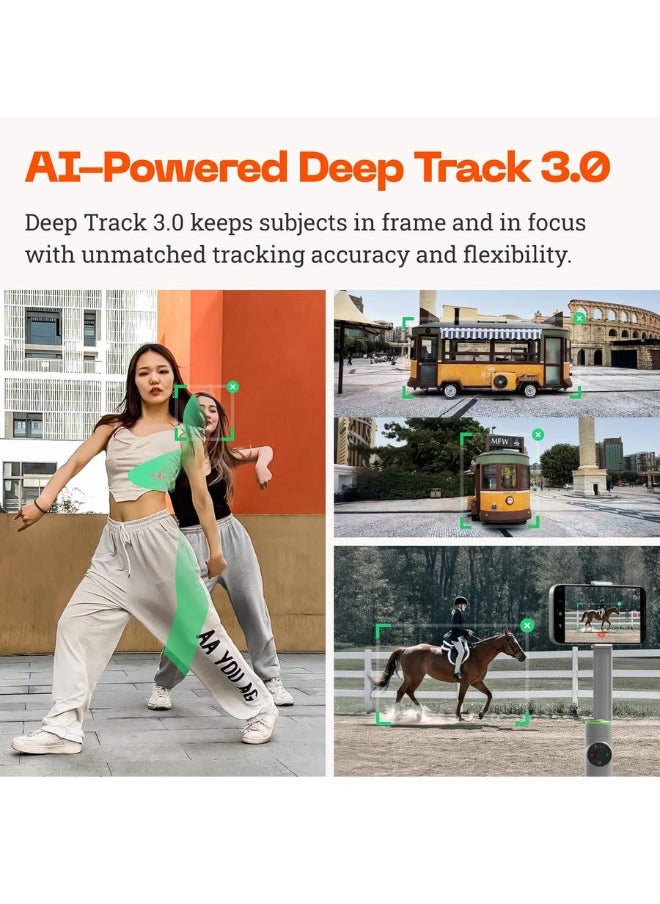 Insta360 - Insta360 Flow Pro - AI-Powered Gimbal Stabilizer for Smartphone, Apple DockKit Enabled, 360º Infinite Pan Tracking, 3-Axis Stabilization, Built-in Tripod, Portable & Foldable, AI Tracking - Image 1