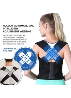 FIRSTAR Back Brace Posture Corrector, Adjustable Full Back Trainer, for Upper Lower Back Pain Relief (Black)  - Image 3