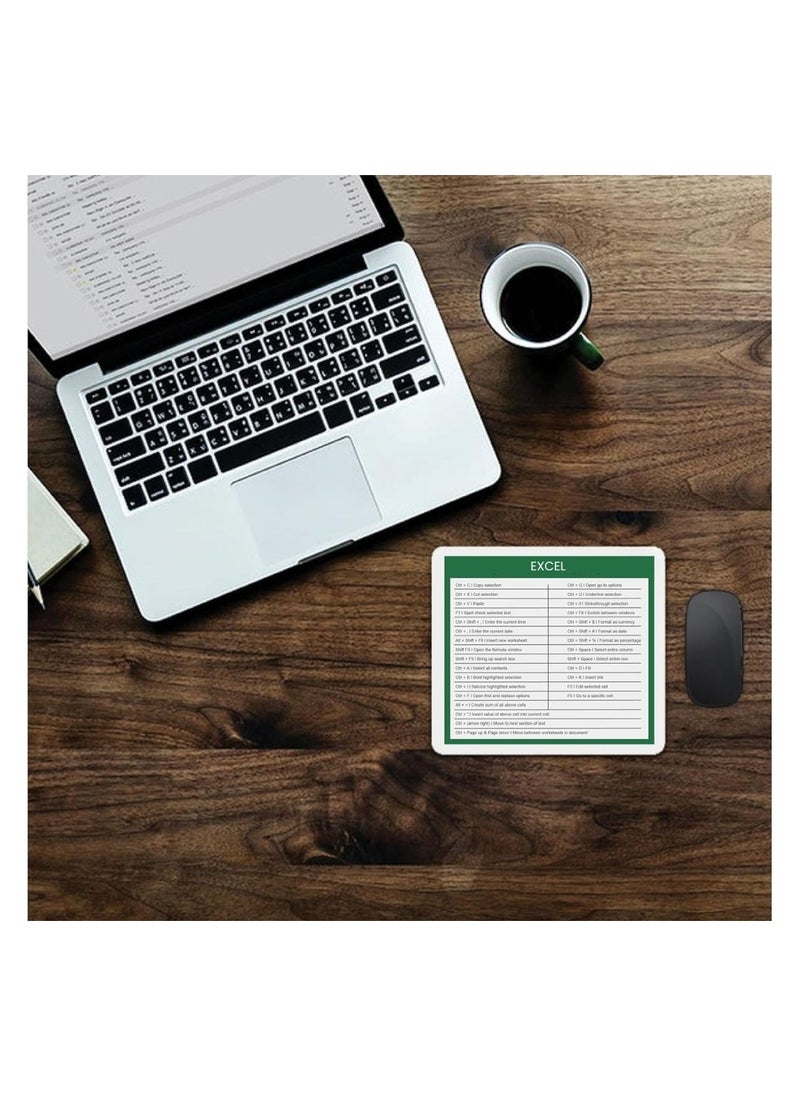 PRINTSHOP4ME Excel Shortcut Printed Mousepad - Gift for Accountant - Employees - Dad - Coworkers - Colleagues - Friends and Family - Mousepad for Printed Excel Cheat Sheet  - Image 2