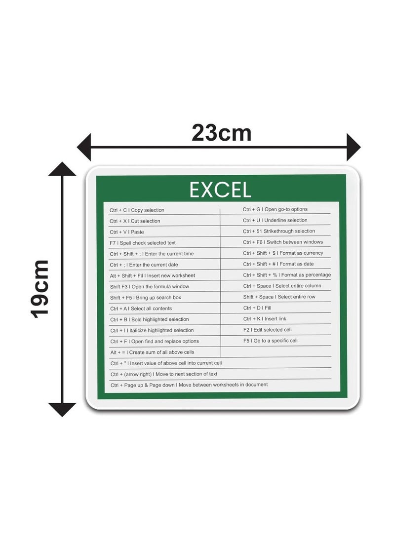PRINTSHOP4ME Excel Shortcut Printed Mousepad - Gift for Accountant - Employees - Dad - Coworkers - Colleagues - Friends and Family - Mousepad for Printed Excel Cheat Sheet  - Image 5