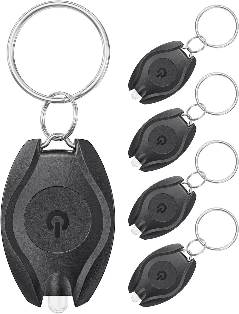Uniclife 5 Pack LED Keychain Flashlight - Mini LED Keychain Light, 14 Lumen Portable Ultra Bright Battery Powered Key Ring Torch for Outdoor Use - Image 1