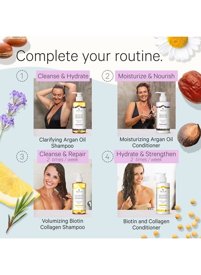 Tree To Tub Hydrating Sulfate Free Shampoo and Conditioner Set for Dry Hair, Dry Scalp, Frizz - Moisturizing Argan Oil Shampoo and Conditioner for Women & Men w/Organic Aloe Vera All Natural Lavender - Image 5