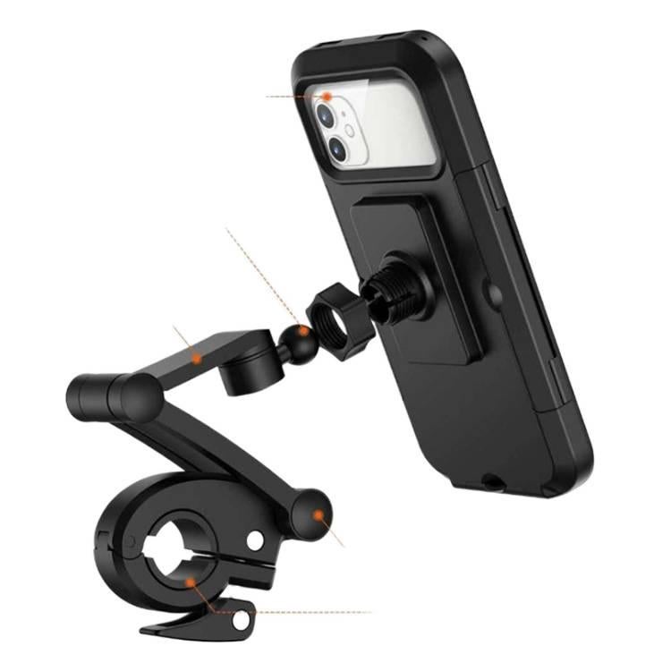 Stable Navigation Support Phone Holder Motorcycle & Bicycle in Black for Riding and Navigation Viewing Angle for Universal Fit - Image 4