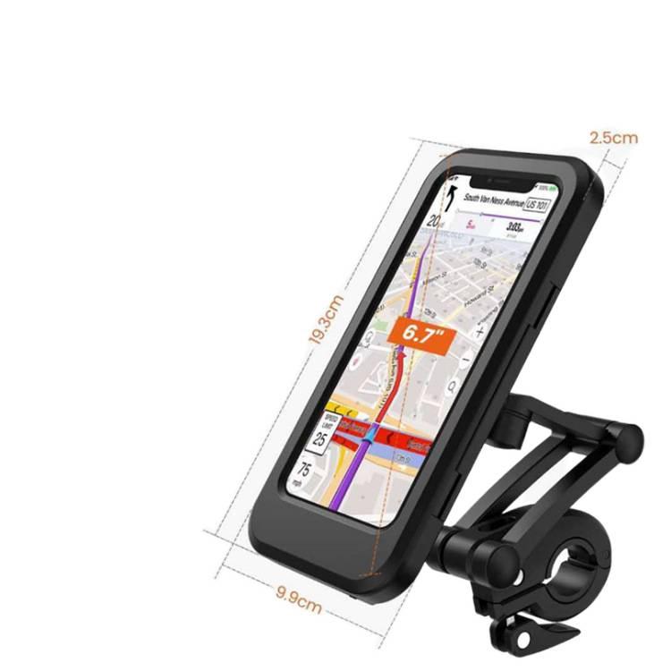 Stable Navigation Support Phone Holder Motorcycle & Bicycle in Black for Riding and Navigation Viewing Angle for Universal Fit - Image 5