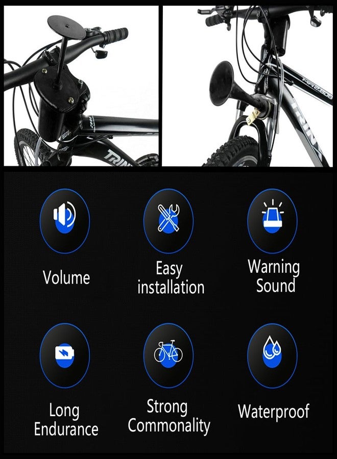 Nakazawa Bike Horn, Metal Classic Air Horns Loud Sounds Bicycle Horn,Bicycle Accessories， for any vehicles as Golf Carts, Boats, RV's, Bicycles, Motorcycles（black） - Image 4