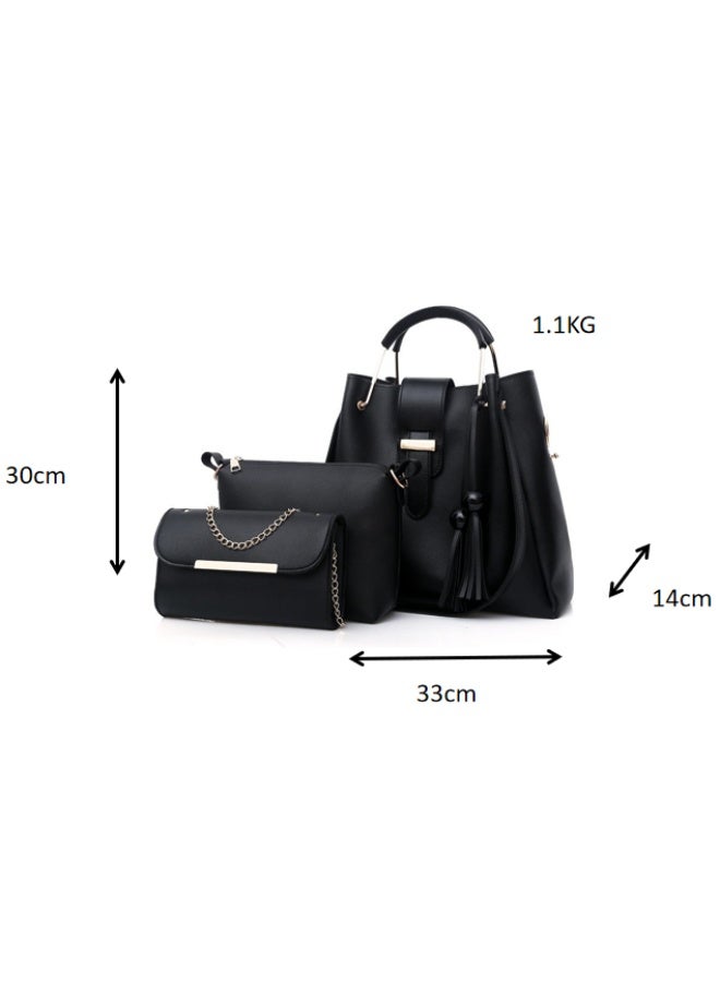 DUNISO 3 Pcs Fashion Bag Sets Composite Bag Set Satchel Purses Handbags Shoulder Tote Bags Top Handle - Image 2