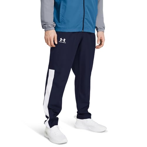 Under Armour Men's Woven Vital Workout Pants, (410) Midnight Navy/White/Midnight Navy, Small - Image 1