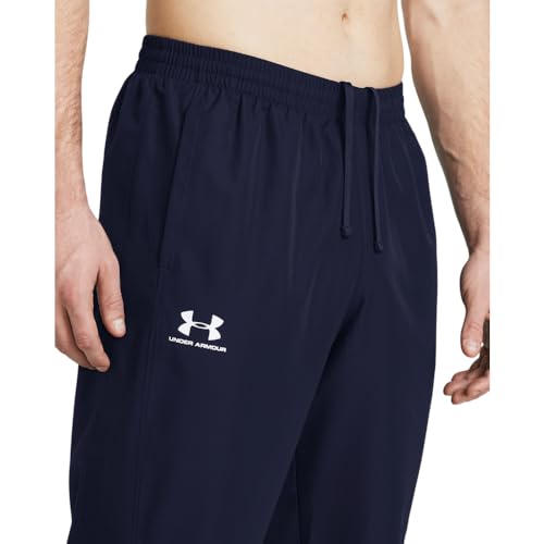 Under Armour Men's Woven Vital Workout Pants, (410) Midnight Navy/White/Midnight Navy, Small - Image 3