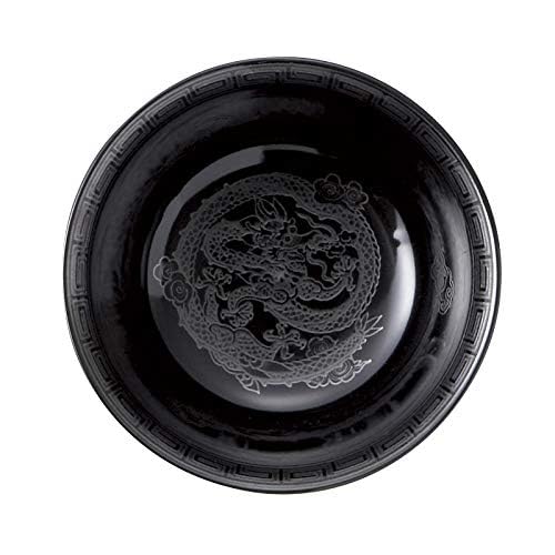 Mino Ware Japanese Black Glaze Silver Dragon Ramen Bowl 8.35" Diameter x 3.27" H, 1360ml Capacity - Image 4