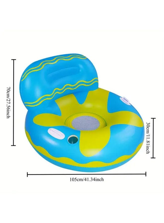 Blue Water Sofa Inflatable Starfish Lounger With Leaf Backrest For Adult Pool Beach - Image 5