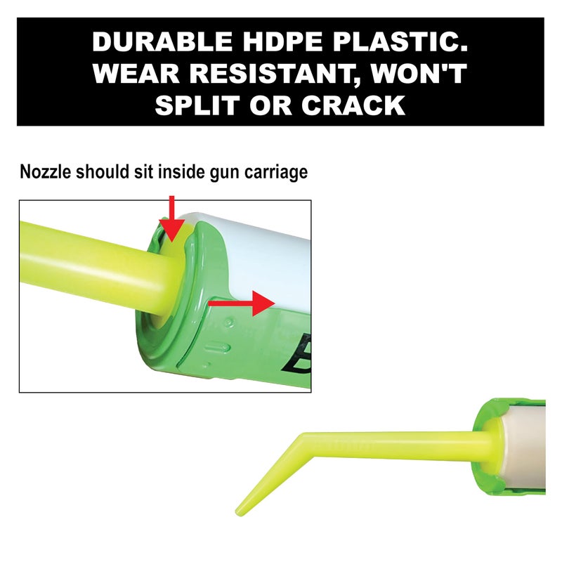 Albion Engineering Company 935-1(3 Pack) Angle Shot Plastic Nozzle for 1/10 Gallon Cartridges, Yellow, Pack of 3 - Image 4