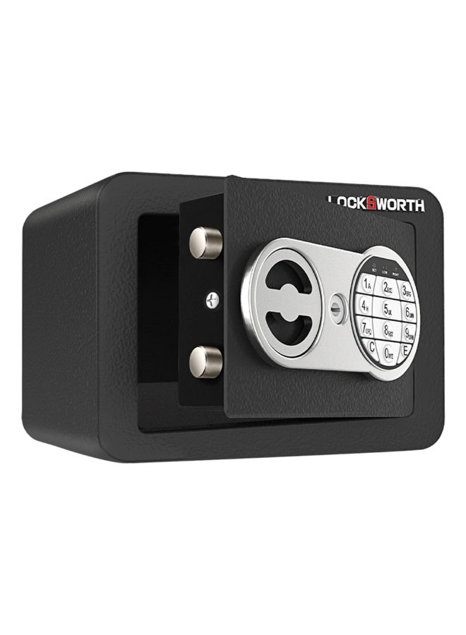 Locksworth Black Safe Box with Digital Keypad & Backup Keys - 4.6L All-Steel Security Box for Cash, Jewelry & Documents, Anti-Rust, Compact 23x17x17cm for Home & Office - Image 3