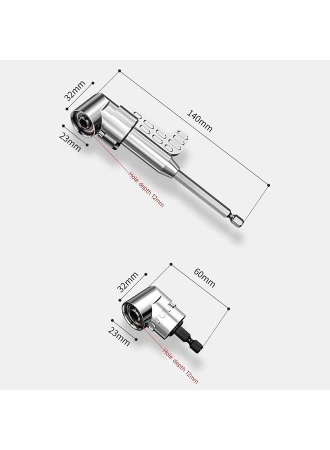 TIDENBR 105 Degree Right Angle Drill Adapter, Multifunction 105 Degree Drill Attachment & Right Angle Screwdriver, Solid Construction Corner Tool (Long+Short) - Image 2