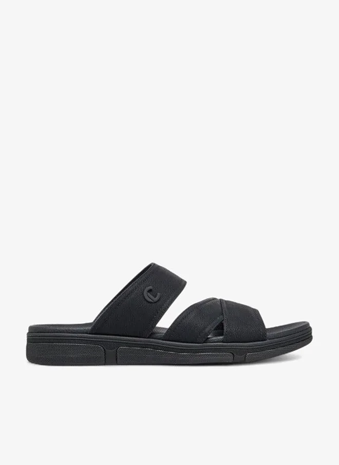 Le Confort BLACK Textured Slip-On Comfort Sandals for Men | Best Price UAE
