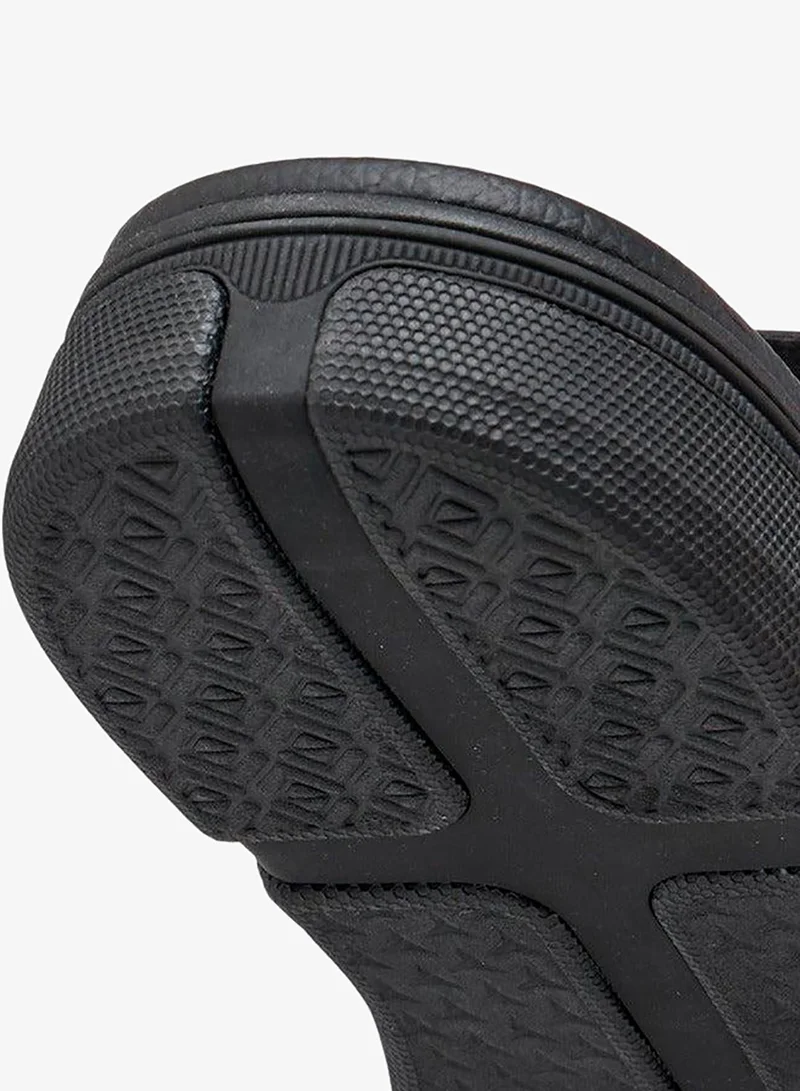 Le Confort BLACK Textured Slip-On Comfort Sandals for Men | Best Price UAE